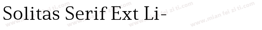 Solitas Serif Ext Li字体转换